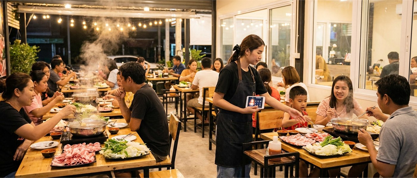 ร้านชาบูบุฟเฟต์ใช้ OrderDee จัดการโต๊ะและรอบเวลา
